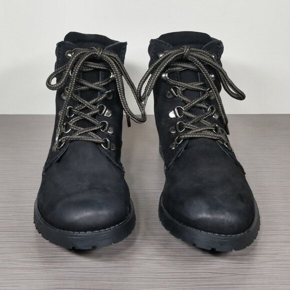 Steve Madden Gantra Hiking Bootie, Black Leather, Womens Size 9 M - Picture 2 of 12